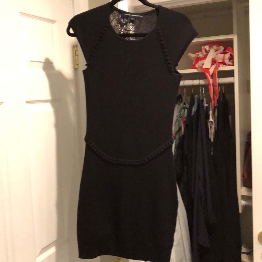 French connection body con dress with lace back